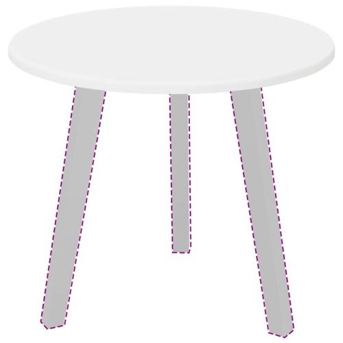 Топ за маса Бяло 50 x 50 x 1,5 cm Инженерно дърво