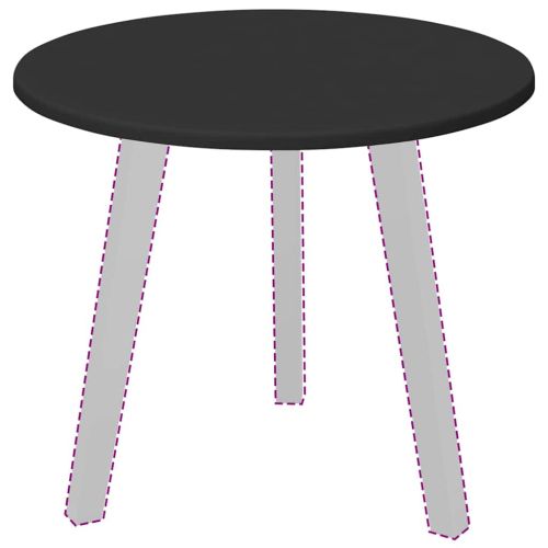 Топ за маса Черно 50 x 50 x 1,5 cm Инженерно дърво