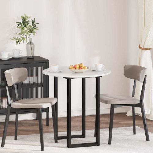 Топ за маса Бяло Със Силен Гланц 70 x 70 x 1,5 cm