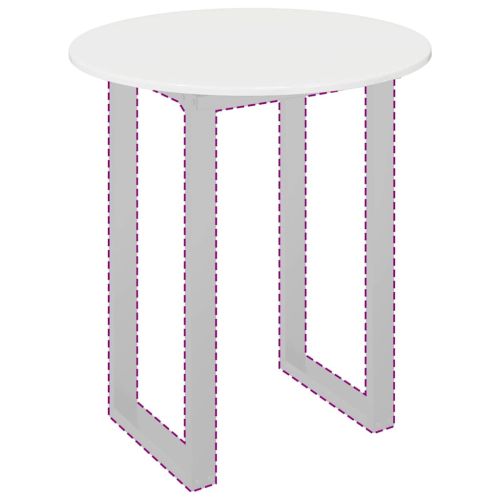 Топ за маса Бяло Със Силен Гланц 70 x 70 x 1,5 cm