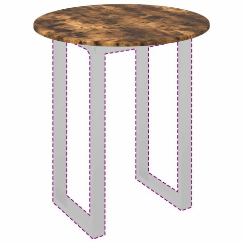 Топ за маса Опушен дъб 70 x 70 x 1,5 cm Инженерно дърво