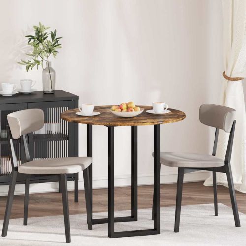 Топ за маса Опушен дъб 80 x 80 x 1,5 cm Инженерно дърво