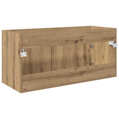 Шкаф за мивка със съхранение с врата Дъб Инженерно дърво