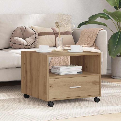 Масичка за кафе с чекмедже Дъб 55 x 55 x 45см Инженерно дърво