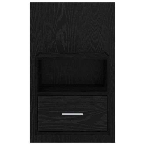 Нощен шкаф 2 pcs Черния дъб 50 x 32.5 x 80 см Инженерно дърво