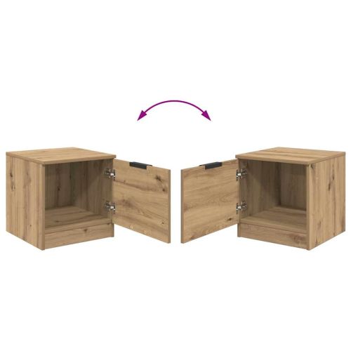 Шкаф за легло 2 pcs Дъб 40 x 39 x 40см Инженерно дърво