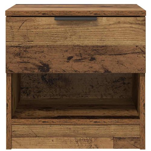 Шкаф за легло 2 pcs Старо дърво 40 x 39 x 40см Инженерно дърво