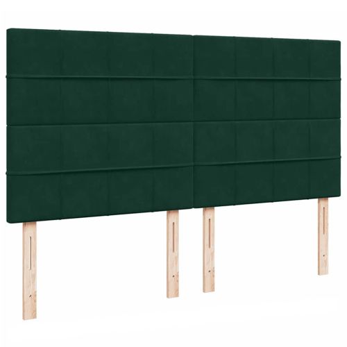 Османска легло с матраци, тъмнозелено, 200x200 см, кадифе