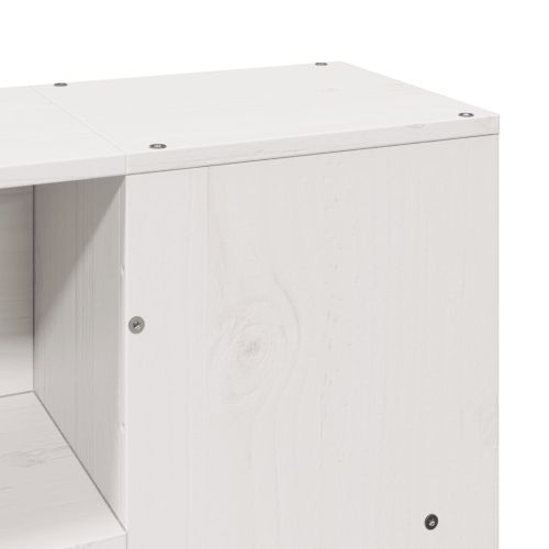 Легло с етажерка за книги, без матрак, 160x200 см, бор масив