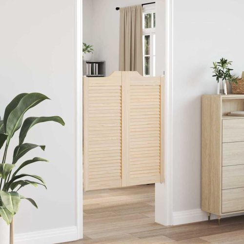 Люлеещи се врати Louvred Design 1-Pair масивна дървесина бор