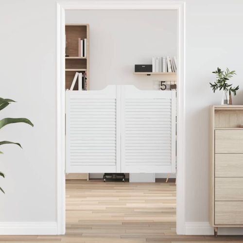 Врати с люлеещ се дизайн 1 чифт бели 80x100 cm