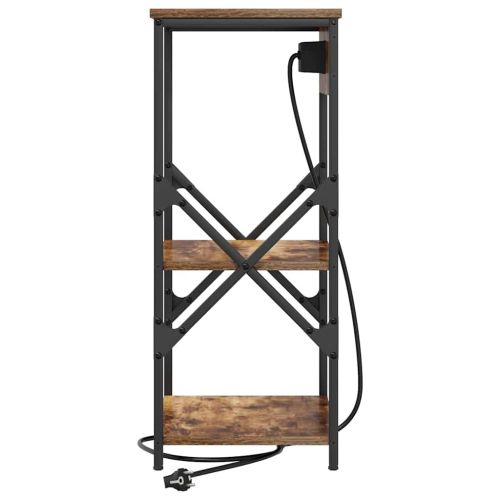 Нощен шкаф 2 pcs Димян дъб 41 x 31 x 76 см Инженерно дърво