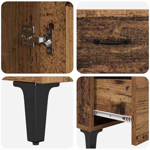 Служебен шкаф Старо дърво 69,5 x 34 x 90 см Инженерно дърво