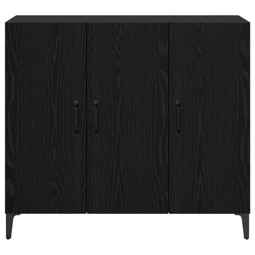 Служебен шкаф Черен дъб 34 x 90 x 80 см Инженерно дърво