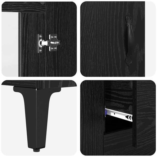 Служебен шкаф с чекмедже Черния дъб 69,5 x 34 x 90 см