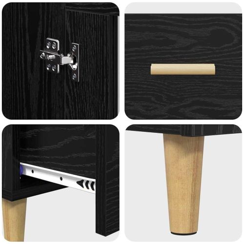 Висок шкаф Черния дъб 70 x 31 x 115 см Инженерно дърво