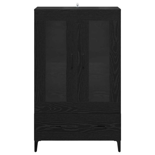 Висок шкаф с чекмедже Черния дъб 70 x 31 x 115 см