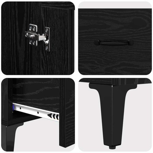 Висок шкаф с чекмедже Черния дъб 70 x 31 x 115 см