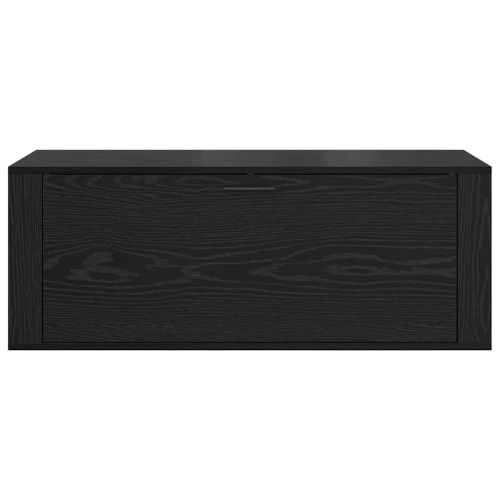 Шкаф за обувки Черен дъб 100 x 35 x 38 см Инженерно дърво