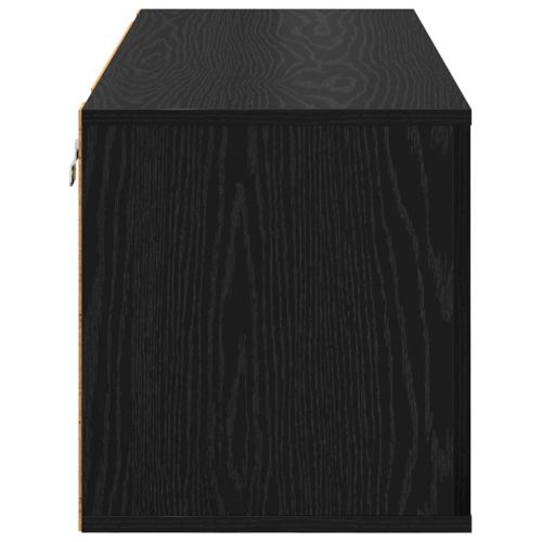 Шкаф за обувки Черен дъб 100 x 35 x 38 см Инженерно дърво