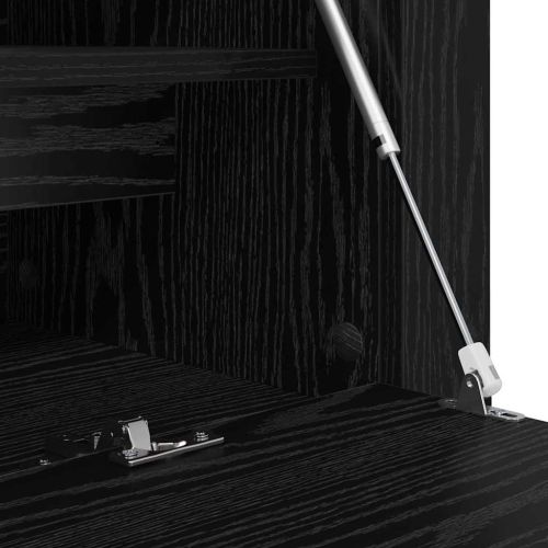 Шкаф за обувки Черен дъб 100 x 35 x 38 см Инженерно дърво