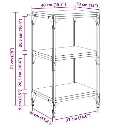 Шкаф за книги Старо дърво 40 x 33 x 70,5 см
