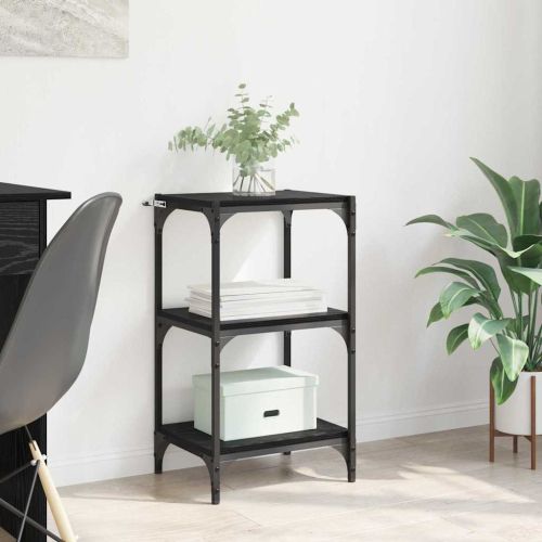 Шкаф за книги Черен дъб 40 x 33 x 70,5 см