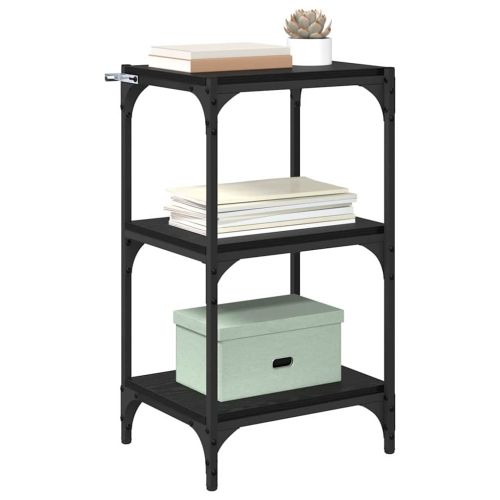 Шкаф за книги Черен дъб 40 x 33 x 70,5 см