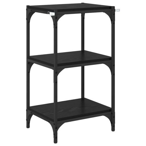 Шкаф за книги Черен дъб 40 x 33 x 70,5 см