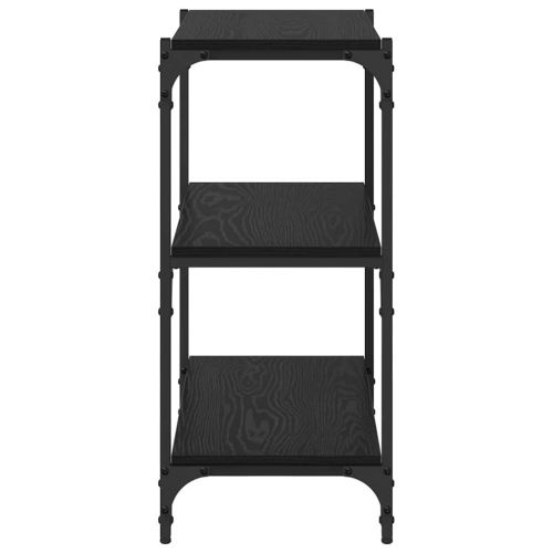 Шкаф за книги Черен дъб 60 x 33 x 70,5 см