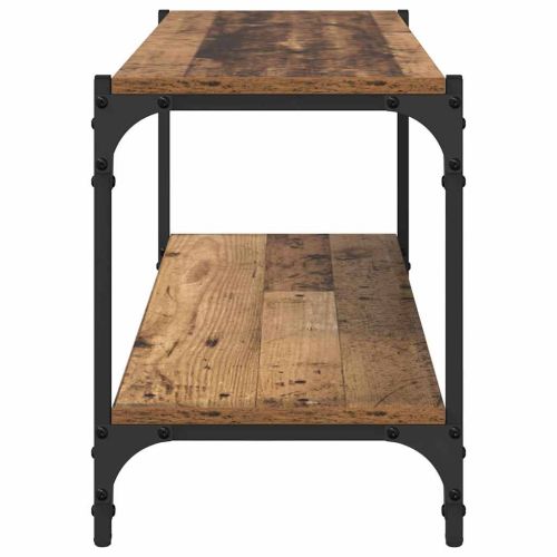 ТВ шкаф Старо дърво 100x33x41см Инженерна дървесина и желязо