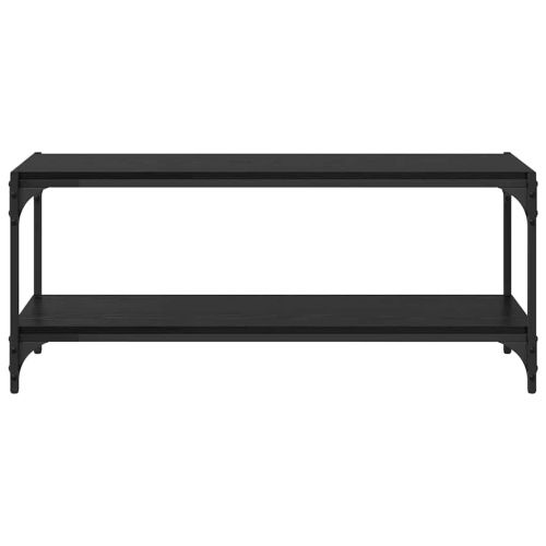 ТВ шкаф Черния дъб 100x33x41см Инженерна дървесина и желязо