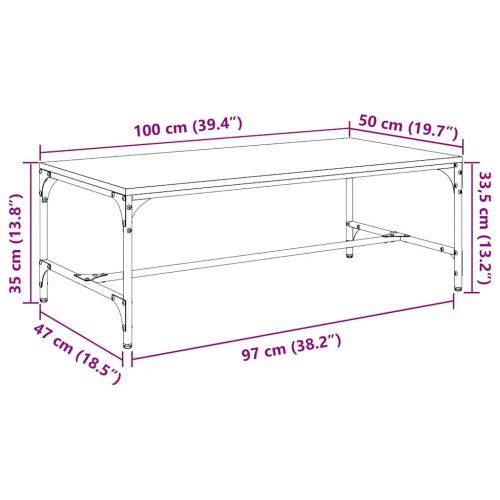 Масичка за кафе Черния дъб 100 x 50 x 35 cm Инженерно дърво