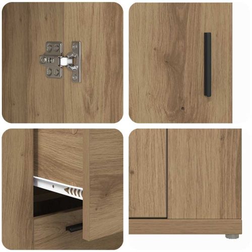 с чекмедже дъб артизан 100 x 33 x 59.5 см Инженерно дърво