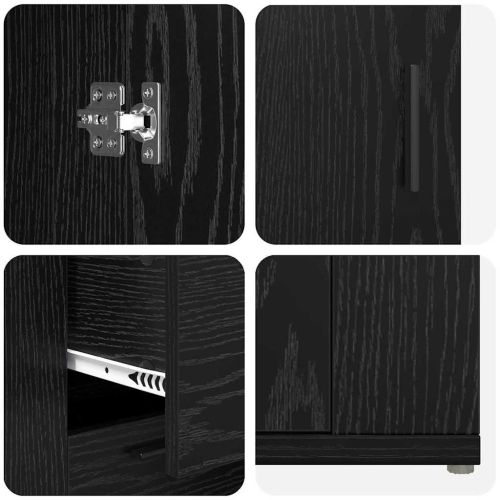 с чекмедже Черен дъб 100 x 33 x 59.5 см Инженерно дърво