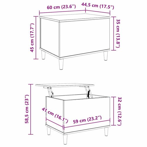 Нощен шкаф Дъб 60 x 44,5 x 45 см Инженерно дърво