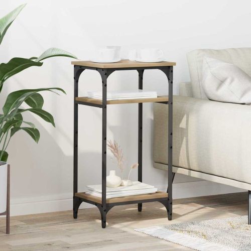 Странична маса с рафт Дъб 40 x 30 x 75 cm Инженерно дърво