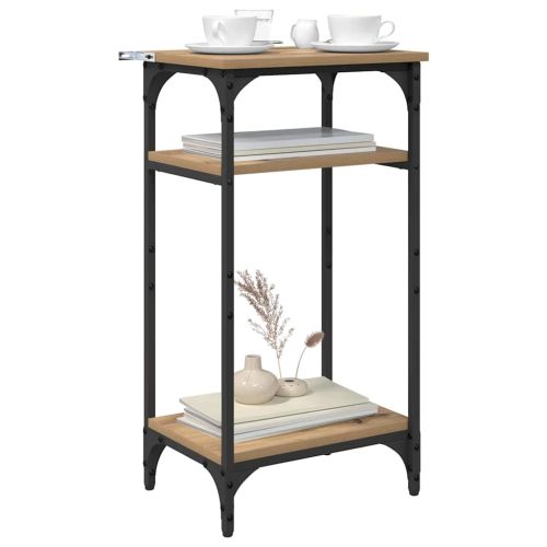 Странична маса с рафт Дъб 40 x 30 x 75 cm Инженерно дърво