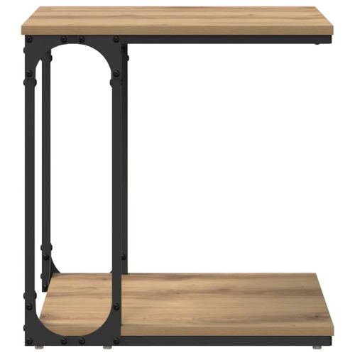 Странична маса с рафт Дъб 50 x 35 x 52 cm Инженерно дърво