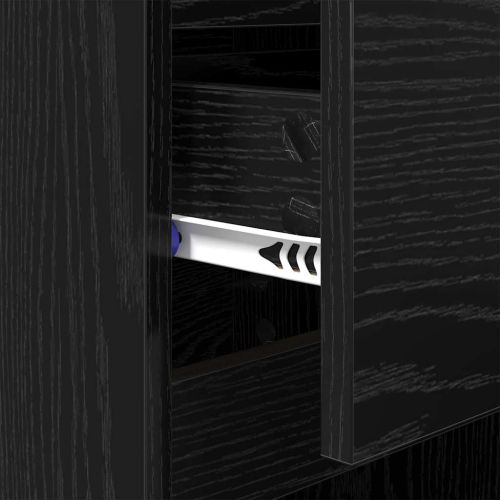 Нощен шкаф 2 pcs Черния дъб 40 x 35 x 70 см Инженерно дърво