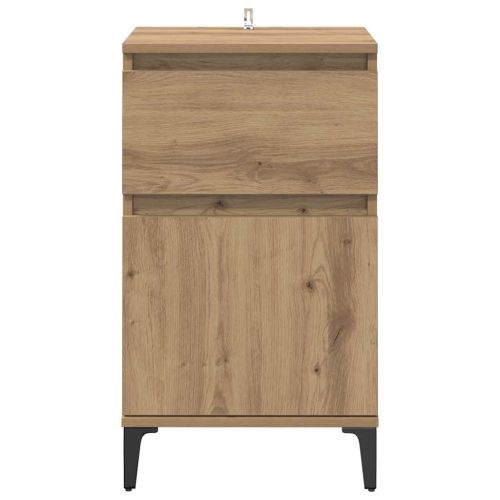 Нощен шкаф с чекмедже 2 pcs Дъб 40 x 35 x 70 см Инженерно дърво