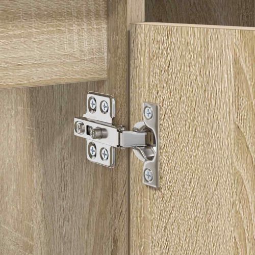 Шкаф за мивка с рафт със съхранение Сонома дъб 80 x 33 x 60 см