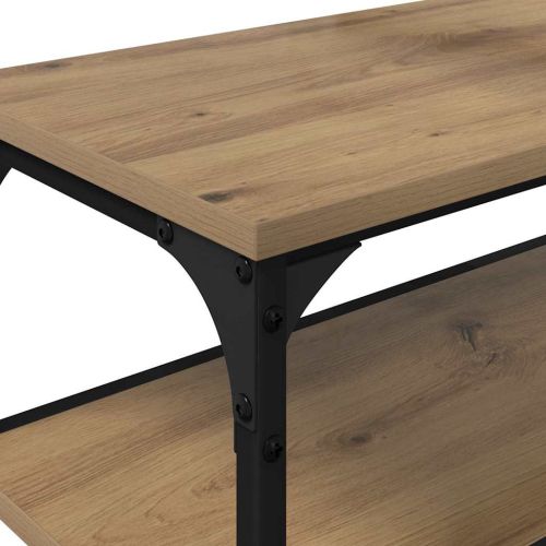 ТВ шкаф Дъб 160 x 30 x 50 см Инженерна дървесина и желязо