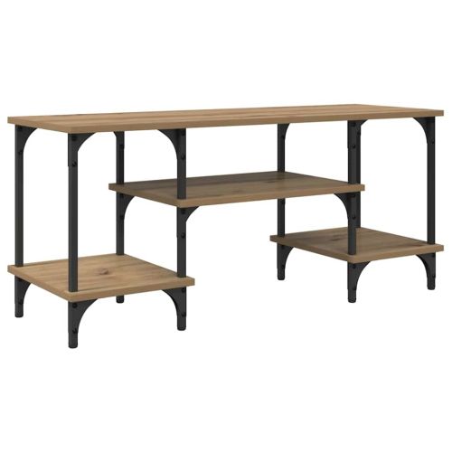 ТВ шкаф Дъб 102 x 35 x 45,5 см Инженерна дървесина и желязо