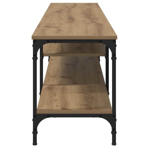 ТВ шкаф Дъб 201 x 35 x 45 см Инженерна дървесина и желязо