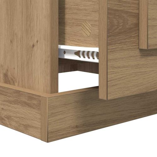 Масичка за кафе с чекмедже Дъб 50 x 50 x 35 cm Инженерно дърво