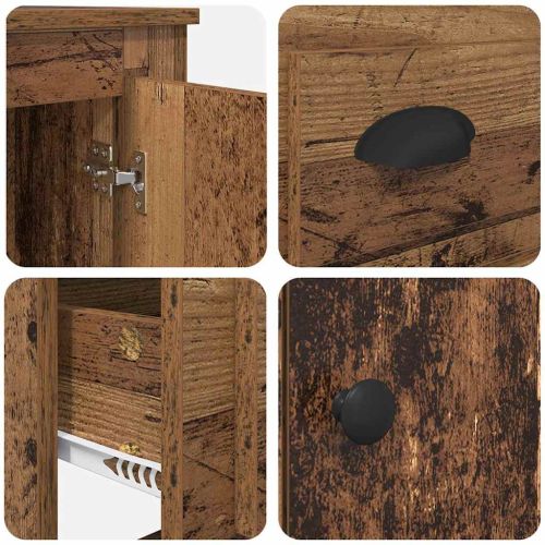 Висок шкаф Старо дърво 60 x 35,5 x 103,5 см Инженерно дърво