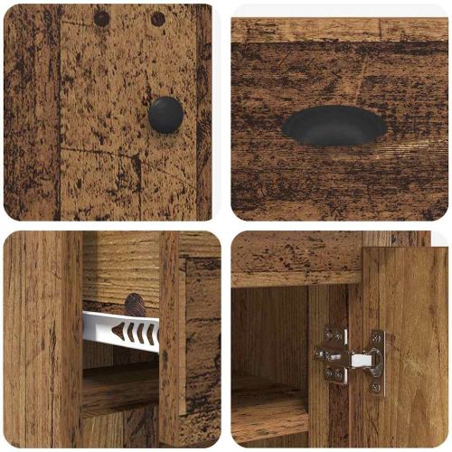 Висок шкаф Старо дърво 70 x 35,5 x 67,5 см Инженерно дърво