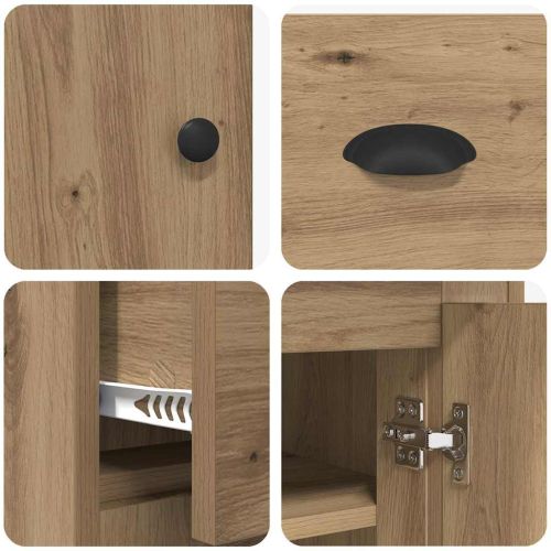 Висок шкаф с чекмедже Дъб 70 x 35,5 x 67,5 см Инженерно дърво