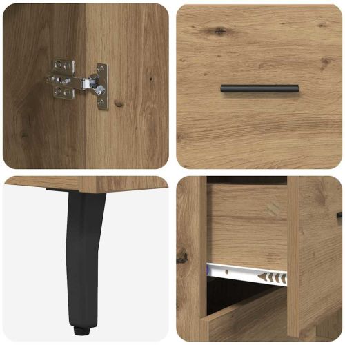 Служебен шкаф с чекмедже Дъб 69,5 x 34 x 90 см